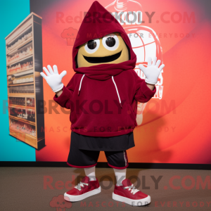 Maroon Tacos maskot kostume...