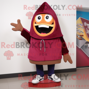 Maroon Tacos maskot kostume...