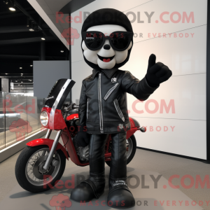 Sort Mime maskot kostume...