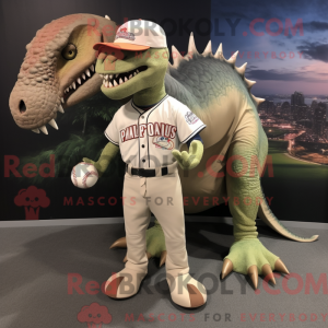 Beige Spinosaurus mascot...