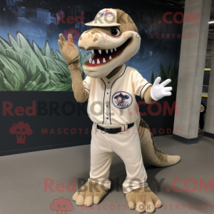 Beige Spinosaurus mascot...