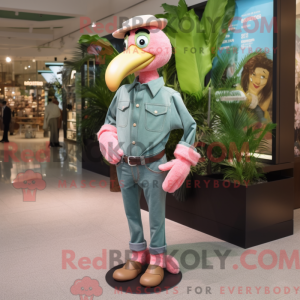Oliven Flamingo maskot...