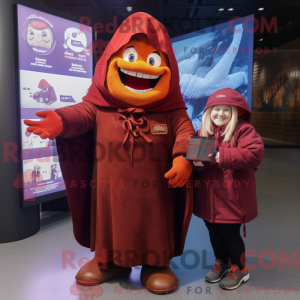 Maroon Witch mascot costume...