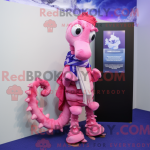Rosa Sea Horse maskot...