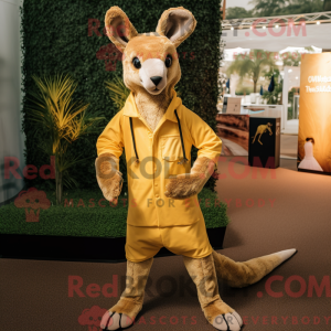 Gold Kangaroo mascot...