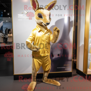 Gold Kangaroo mascot...