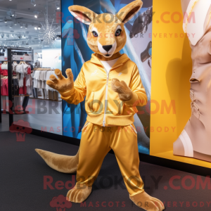 Gold Kangaroo mascot...