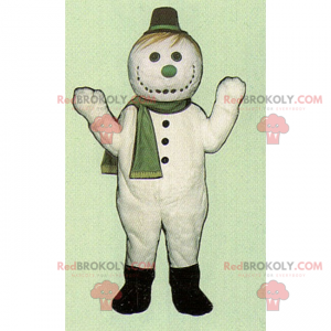 Mascota de personaje de invierno - muñeco de nieve -