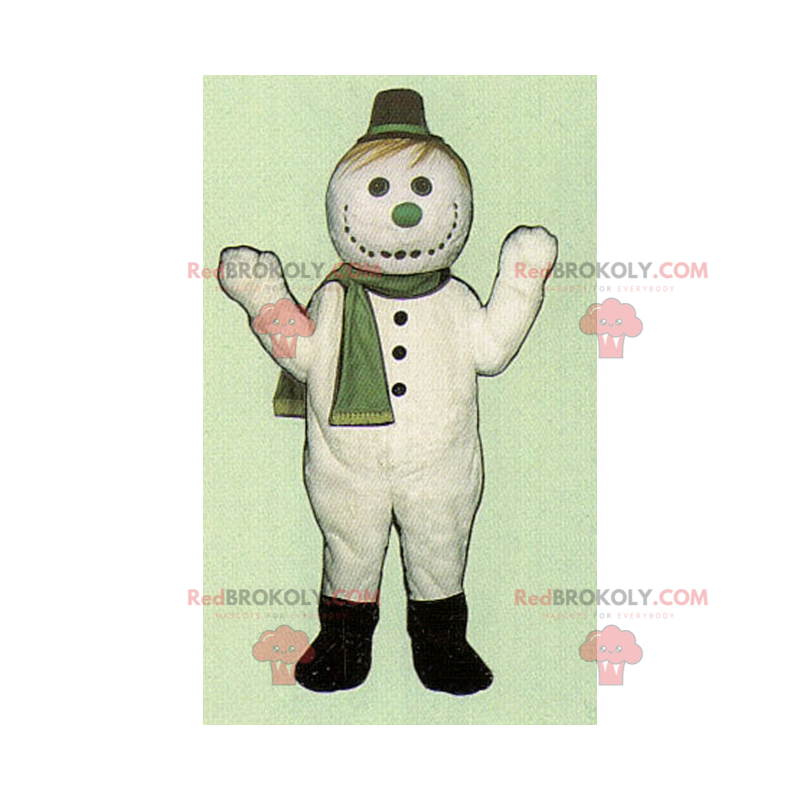 Mascota de personaje de invierno - muñeco de nieve -