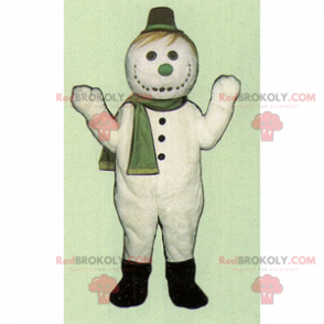 Mascotte personnage hivernal - Bonhomme de neige -