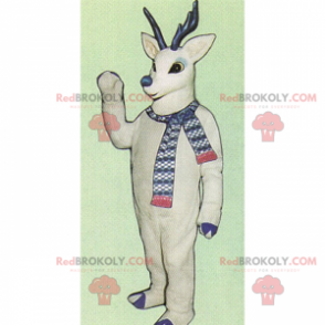 Winter character mascot - White reindeer - Redbrokoly.com