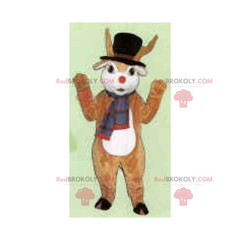 Mascota de personaje de invierno - Reno de Santa Claus -