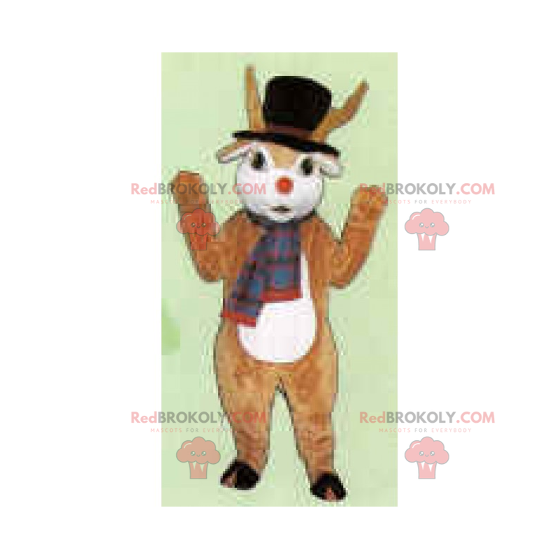 Maskot zimní postavy - sob Santa Claus - Redbrokoly.com