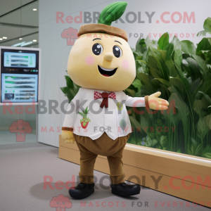 Tan Radish-maskotdraktfigur...