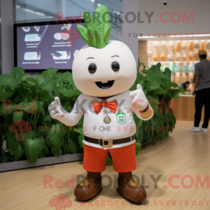 Tan Radish-maskotdraktfigur...