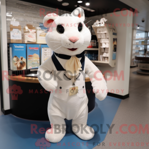 Cream Hermelin maskot...