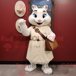 Cream Hermelin maskot...