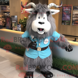 Disfraz de mascota Yak gris...