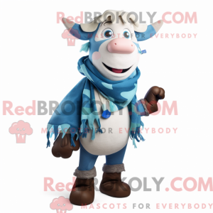 Blue Hereford Cow maskot...