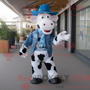 Blue Hereford Cow mascot...