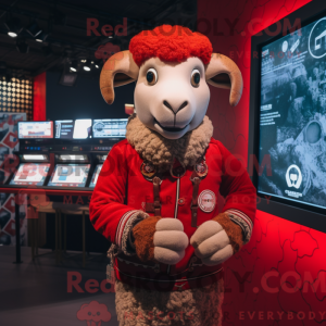 Red Ram-maskotdraktfigur...
