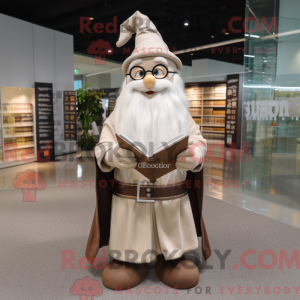 Mascotte de magicien beige...