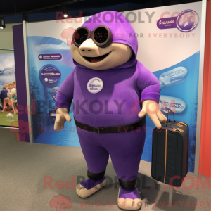Purple Ray maskotdraktfigur...