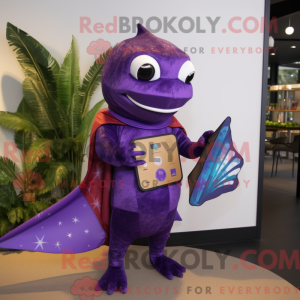 Purple Ray-mascottekostuum...