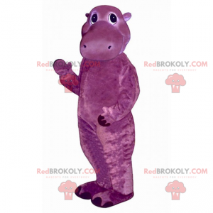 Mascotte petit hippopotame violet - Redbrokoly.com