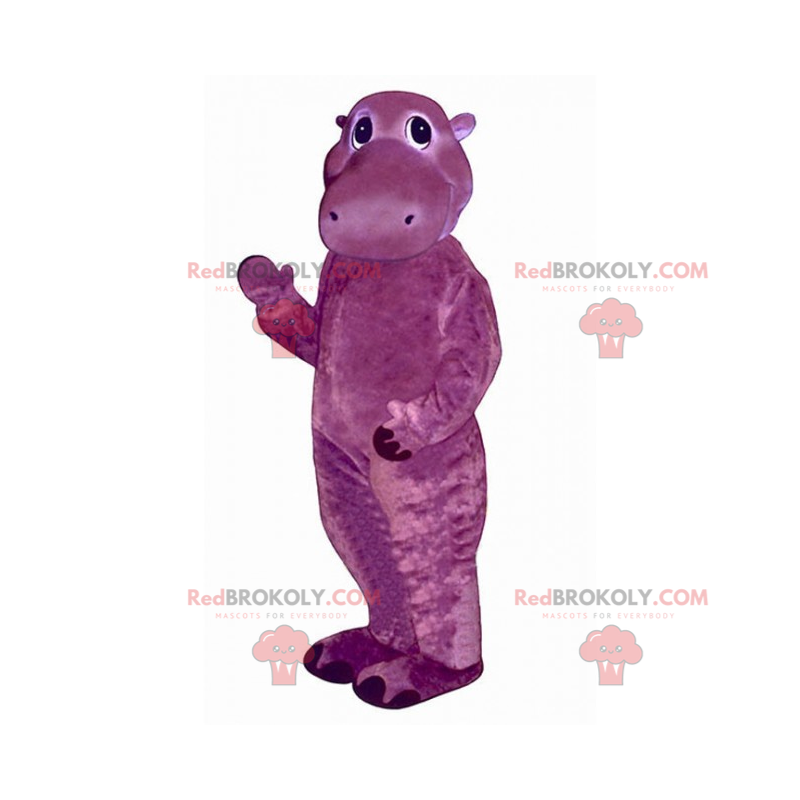 Mała fioletowa maskotka hipopotama - Redbrokoly.com Mała fioletowa maskotka hipopotama - Redbrokoly.com
