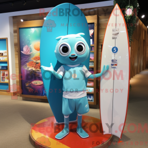 Surfebrettmaskotdraktfigur...