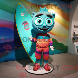 Surfebrettmaskotdraktfigur...