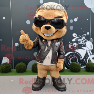 Tan Bracelet mascot costume...