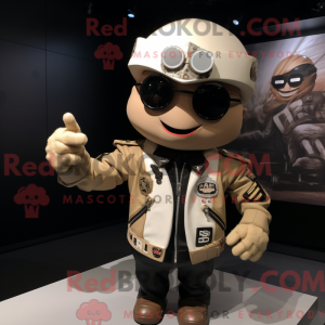 Tan Bracelet mascot costume...