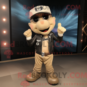 Tan Bracelet mascot costume...