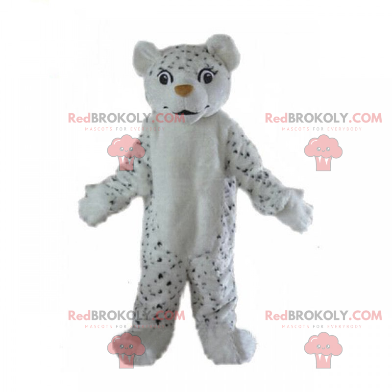 Kleines schwarz-weißes Leopardenmaskottchen - Redbrokoly.com