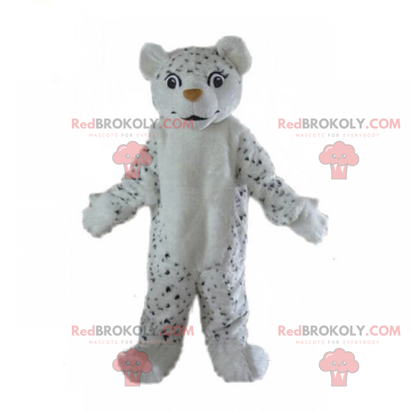 Liten svart og hvit leopardmaskot - Redbrokoly.com Liten svart og hvit leopardmaskot - Redbrokoly.com
