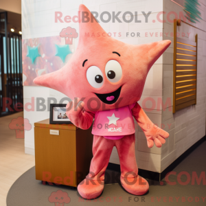 Pink Starfish maskot...