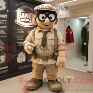 Personnage mascotte beige...