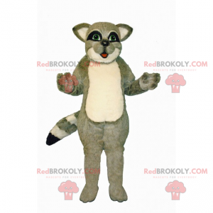 Kleine grijze wasbeer mascotte - Redbrokoly.com