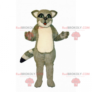 Mascot pequeño mapache gris - Redbrokoly.com