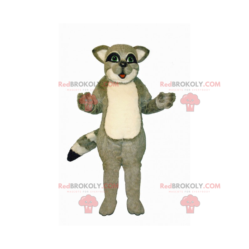 Mascot little gray raccoon - Redbrokoly.com