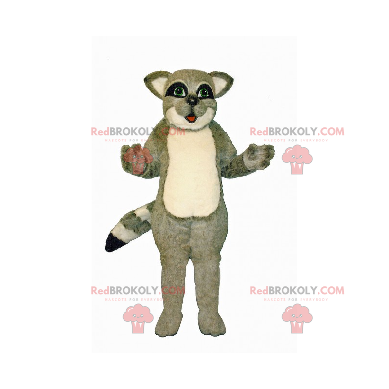 Mascote guaxinim cinza - Redbrokoly.com