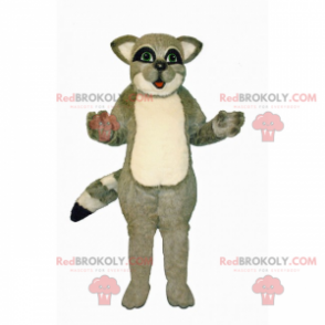 Mascot little gray raccoon - Redbrokoly.com