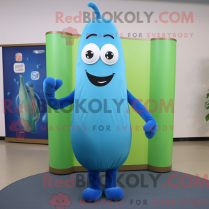 Blauwe Courgette mascotte...