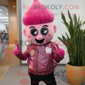 Roze ui mascottekostuum...