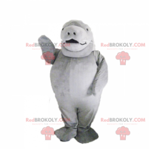 Little gray sea lion mascot - Redbrokoly.com