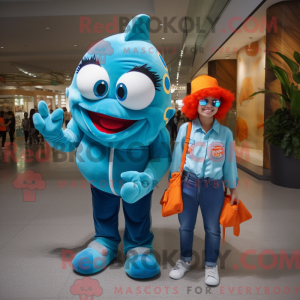 Postava maskota Teal Clown...