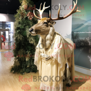 Tan Irish Elk mascot...