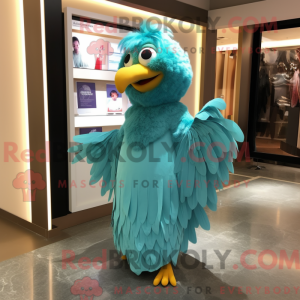 Cyan Chicken Maskottchen...